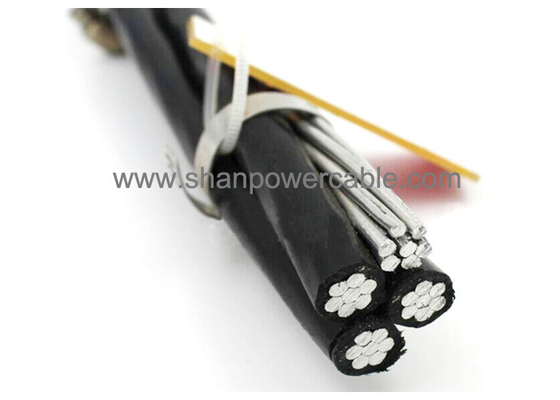 Trung Quốc Cáp cách điện PVC cách điện với dây dẫn 0.6 / 1 KV AAC, Cáp treo dịch vụ Triplex nhà cung cấp
