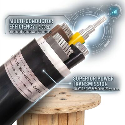 Trung Quốc IP68 Không thấm nước PVC Cáp điện cách nhiệt 0.6/1kV 4x25mm2 Chôn trực tiếp dưới lòng đất nhà cung cấp