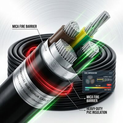 Trung Quốc Fire Resistant PVC Insulated Power Cable 0.6/1kV 3 Core 3x25mm2 Emergency Circuit nhà cung cấp