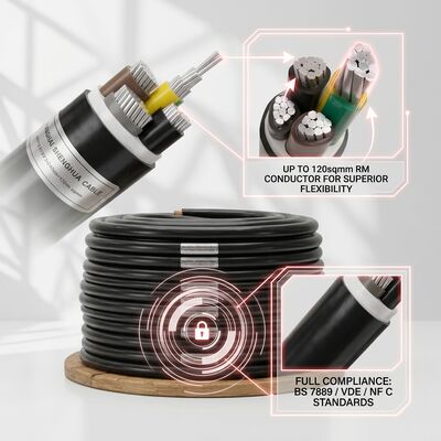 Trung Quốc BS 7889 VDE NF C Standard PVC Insulated Cable 0.6/1kV 5 Core 5x16mm2 Export nhà cung cấp