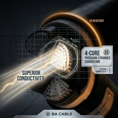 Trung Quốc VGV 3x4mm2 UV Resistant PVC Insulated Cable Outdoor Overhead 0.6/1kV IEC60502 Copper nhà cung cấp