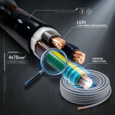 Trung Quốc N2XCH 4x25mm2 LSZH PVC Insulated Cable Low Smoke Zero Halogen 0.6/1kV IEC60502 nhà cung cấp