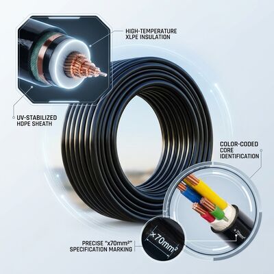 Trung Quốc Kháng tia UV XLPE Cáp điện trên không được gắn trên không 0.6/1kV nhà cung cấp