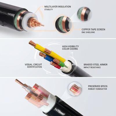 Trung Quốc Cáp điện lực cách điện XLPE trung thế có vỏ bọc băng đồng 8.7/15kV nhà cung cấp