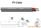 2 lõi phẳng / vòng dây cáp năng lượng mặt trời, bảng điều khiển năng lượng mặt trời cáp Pantone cách nhiệt màu nhà cung cấp