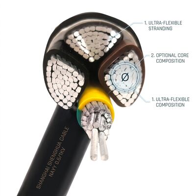 Oil Resistant Chemical Resistant PVC Insulated Cable 450/750V 3 Core Industrial Use nhà cung cấp