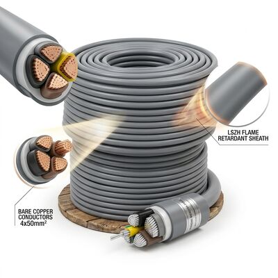 Cáp PVC cách điện LSZH Low Smoke Zero Halogen 0.6/1kV 4 lõi 4x50mm2 Chống cháy nhà cung cấp