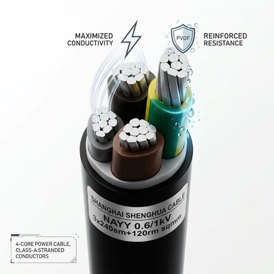 Waterproof Moisture Resistant PVC Insulated Cable 0.6/1kV 2 Core 2x4mm2 Outdoor Wet Area nhà cung cấp