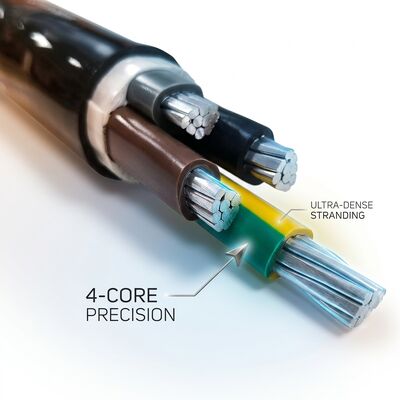 IP68 Không thấm nước PVC Cáp điện cách nhiệt 0.6/1kV 4x25mm2 Chôn trực tiếp dưới lòng đất nhà cung cấp