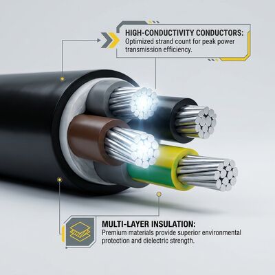 Waterproof Moisture Resistant PVC Insulated Cable 0.6/1kV 2 Core 2x4mm2 Outdoor Wet Area nhà cung cấp