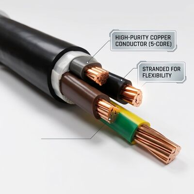 BS 7889 VDE NF C Standard PVC Insulated Cable 0.6/1kV 5 Core 5x16mm2 Export nhà cung cấp