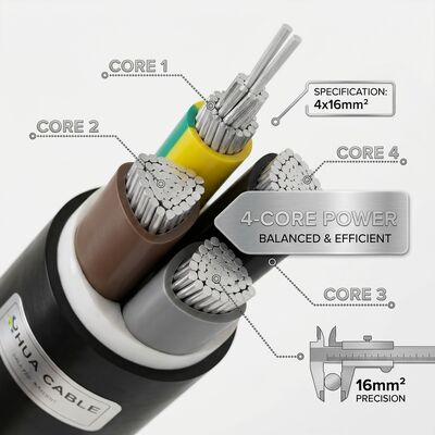 High Temperature XLPE Insulated PVC Sheathed Cable 0.6/1kV 4x16mm2 Power Station nhà cung cấp