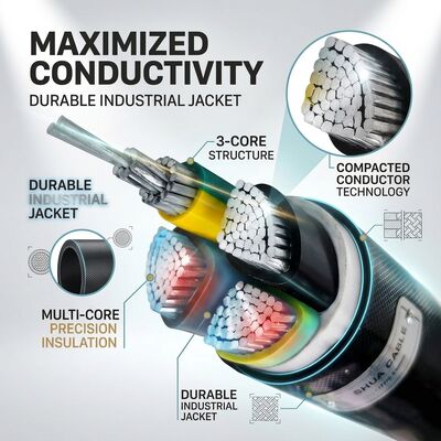 VGV 3x2.5mm2 PVC Insulated Cable 105C Heat Resistant Industrial Wiring 450/750V IEC60228 nhà cung cấp