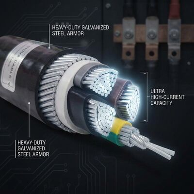 ABC 4x35mm2 UV Stabilized PVC Insulated Aerial Bundled Cable Overhead 0.6/1kV IEC60502 nhà cung cấp