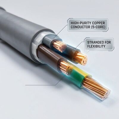 N2XCH-J 5x16mm2 Low Smoke Zero Halogen PVC Insulated Cable Tunnel 0.6/1kV IEC60502 nhà cung cấp