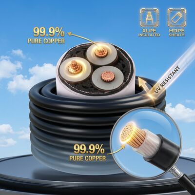 Kháng tia UV XLPE Cáp điện trên không được gắn trên không 0.6/1kV nhà cung cấp