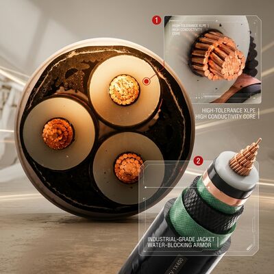 Cáp điện XLPE cách điện chịu nhiệt 90 độ XLPE 0.6/1kV liên tục nhà cung cấp