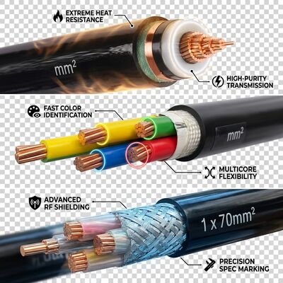 Cáp điện XLPE cách điện chịu nhiệt 90 độ XLPE 0.6/1kV liên tục nhà cung cấp