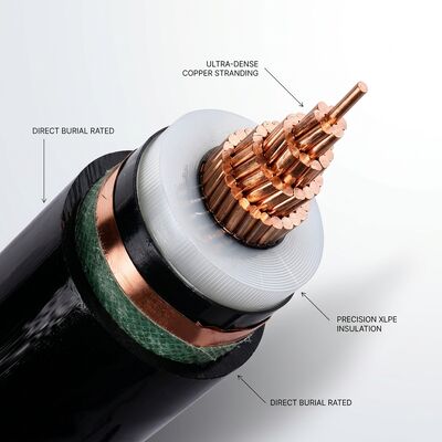 Cáp điện ngầm XLPE cách điện vỏ PE chôn trực tiếp 0.6/1kV nhà cung cấp